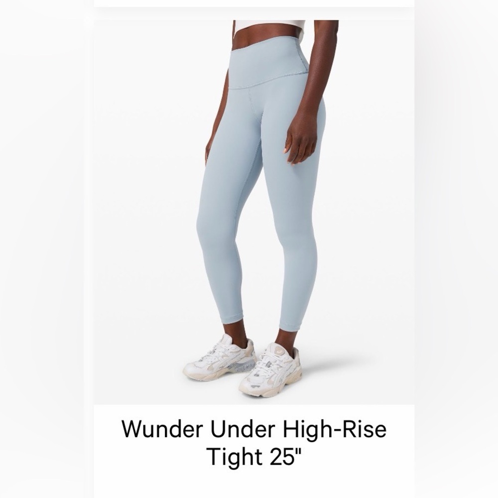 Lululemon Athletica Sky Blue Wonder Under Leggings 25”